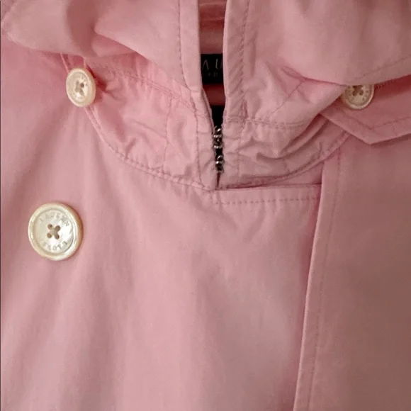 Like new! Ralph Lauren Double-breasted fully lined pink raincoat, size L - Picture 3 of 16